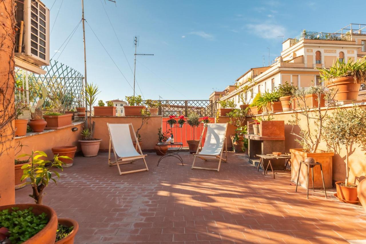 Bright And Comfy Terraced Apartment In Trastevere 로마 외부 사진
